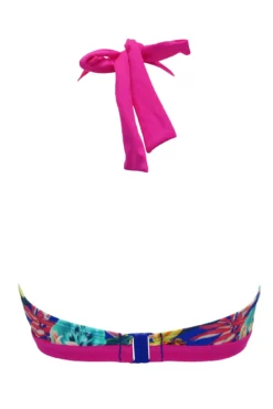 In The Mix Hidden Underwired Halter Tie Top - Blue Tropical -Curve by Lingerie 289729 20220630152100