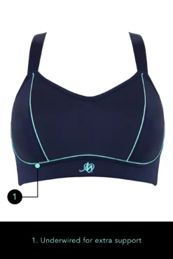 Energy Empower U/W Lightly Padded Convertible Spor - Navy/Aqua -Curve by Lingerie 290732 20220718130500
