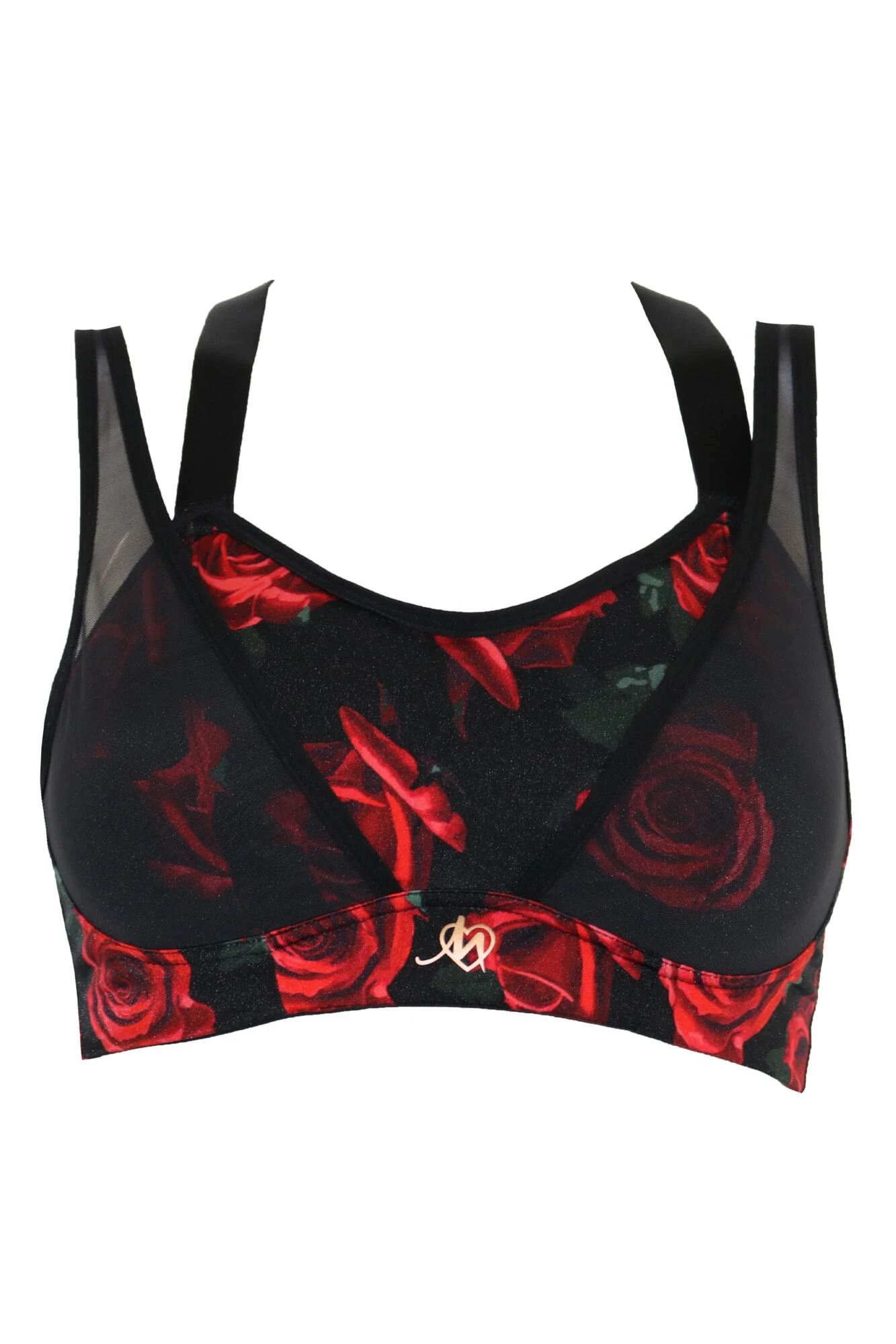 Energy Infinite Double Strap Lightly Padded Convertible Sports Bra - Black/Rose 4 Energy Infinite Double Strap Lightly Padded Convertible Sports Bra - Black/Rose - Image 4