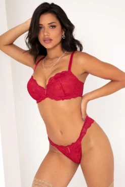 Amour Brazilian Brief - Red/Cherry -Curve by Lingerie 296195 20221111133500