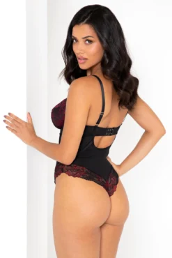 After Hours Underwired Thong Back Body - Red/Black -Curve by Lingerie 297346 20221110161400