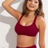 Space Underwired Cami Top - Dark Red