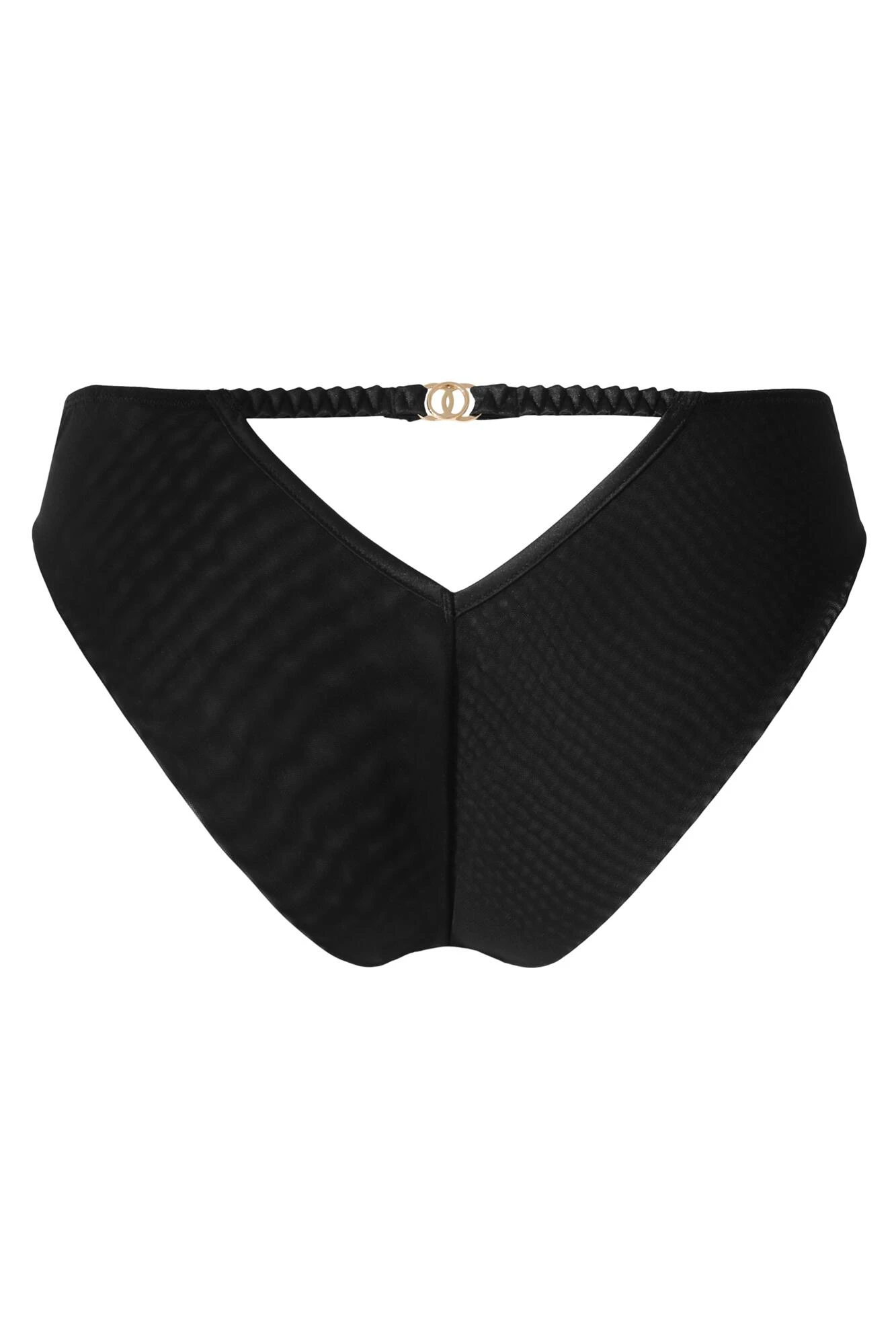 India Satin Brazilian Brief - Black 4 India Satin Brazilian Brief - Black - Image 4