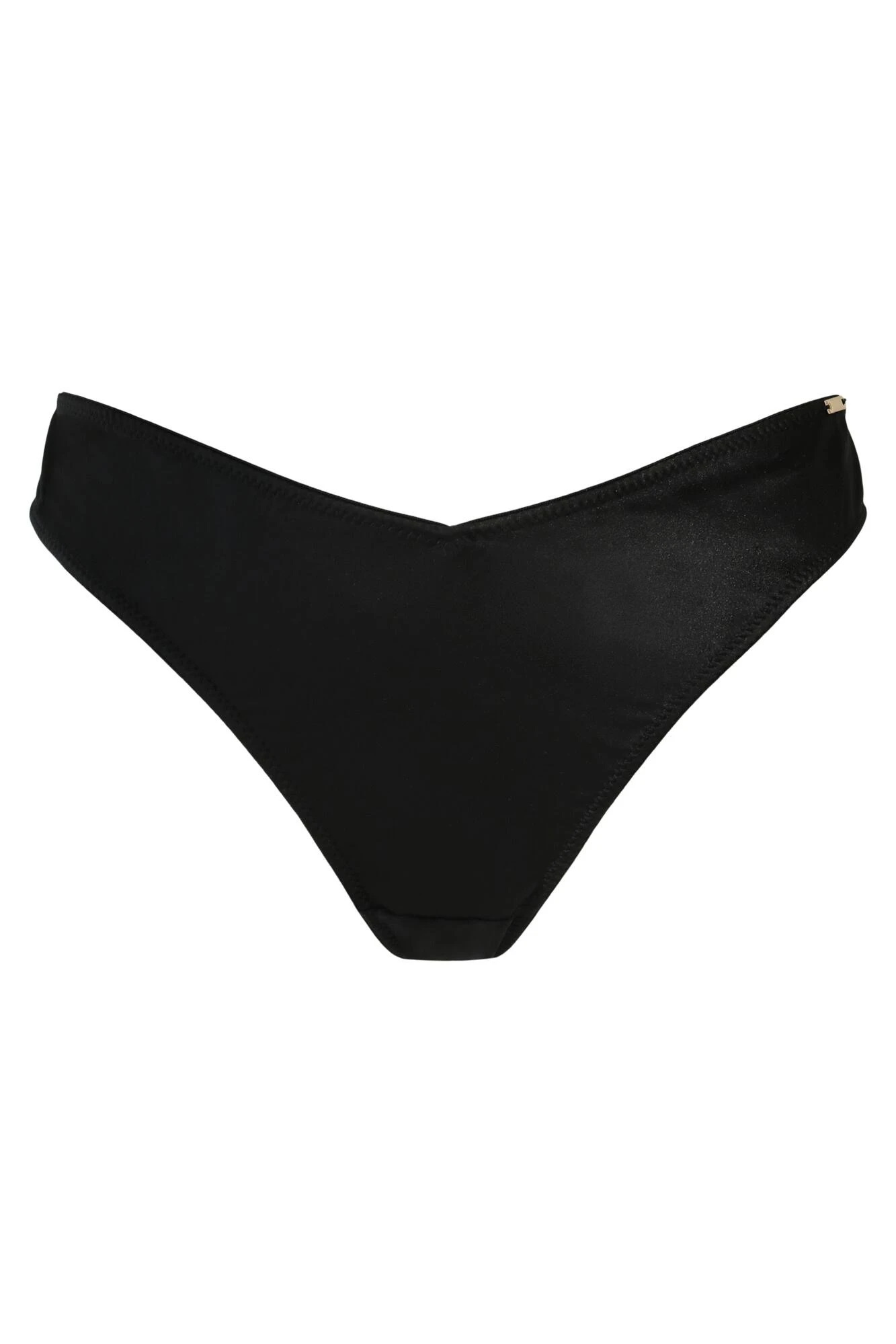 India Satin Brazilian Brief - Black 3 India Satin Brazilian Brief - Black - Image 3