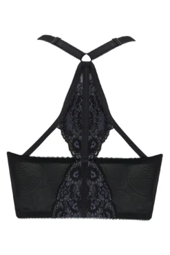 Opulence Front Fastening Set - Slate/Black -Curve by Lingerie 298431 20221013123200