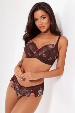 St Tropez Full Cup Set - Chocolate/Red