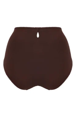 St Tropez Full Cup Deep Brief Set - Chocolate/Red -Curve by Lingerie 298484 20221013132100