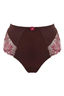 St Tropez Full Cup Deep Brief Set - Chocolate/Red -Curve by Lingerie 298485 20221013132100