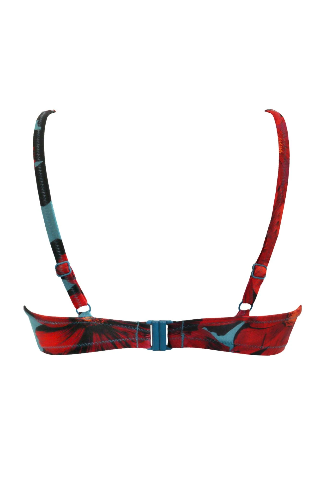 Orchid Luxe Underwired Non Padded Top - Red/Teal 6 Orchid Luxe Underwired Non Padded Top - Red/Teal - Image 6