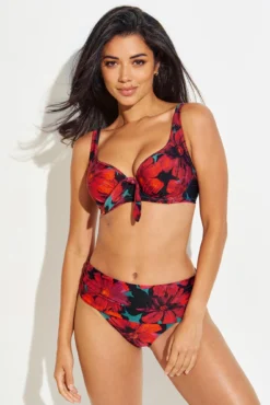 Orchid Luxe Underwired Non Padded Top - Red/Teal 8 Orchid Luxe Underwired Non Padded Top - Red/Teal -Curve by Lingerie 298794 20221125162500