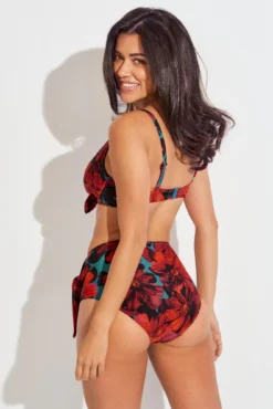 Orchid Luxe Underwired Non Padded Top - Red/Teal 9 Orchid Luxe Underwired Non Padded Top - Red/Teal -Curve by Lingerie 298795 20221125162500