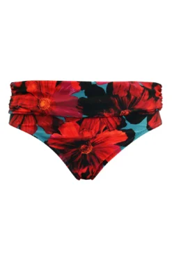 Orchid Luxe Fold Over Brief - Red/Teal -Curve by Lingerie 298823 20230301114700