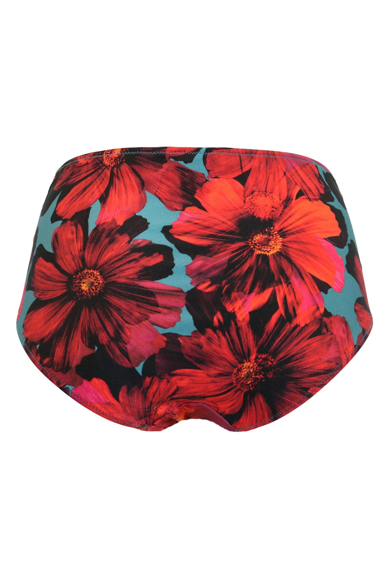 Orchid Luxe High Waisted Control Brief - Red/Teal 5 Orchid Luxe High Waisted Control Brief - Red/Teal - Image 5