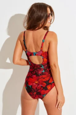 Orchid Luxe Padded Underwired Swimsuit - Red/Teal -Curve by Lingerie 299057 20221125155400