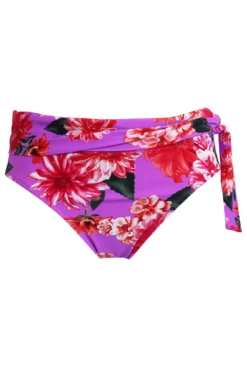 Getaway Fold Over Tie Brief - Ultraviolet Floral -Curve by Lingerie 299230 20221128151800