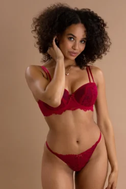 Dark Romance Thong - Red/Black