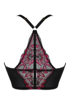 J'Adore Front Fastening Bralette - Black/Pink -Curve by Lingerie 300282 20230526165900