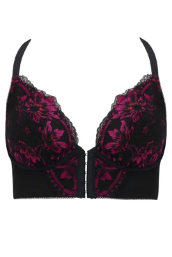 J'Adore Front Fastening Bralette - Black/Pink -Curve by Lingerie 300283 20230526165900