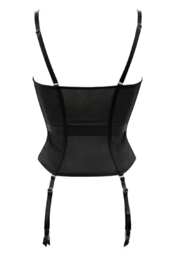 India Bold Embroidery Basque - Black -Curve by Lingerie 300413 20221109135600