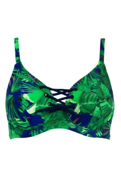 Pacific Beach Underwired Rope Top - Navy Fern -Curve by Lingerie 300732 20230328140700