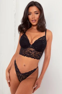 Manhattan Padded Longline Set - Black -Curve by Lingerie 300803 20221117121300