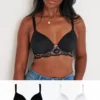 Opulence T Shirt Non Wired Bra Bundle - Black Pink And White