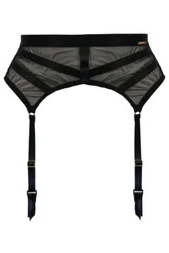 India Sheer And Opaque Suspender - Black 12 India Sheer And Opaque Suspender - Black -Curve by Lingerie 300944 20221121153800