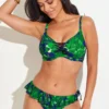 Pacific Beach Frill Brief - Navy Fern