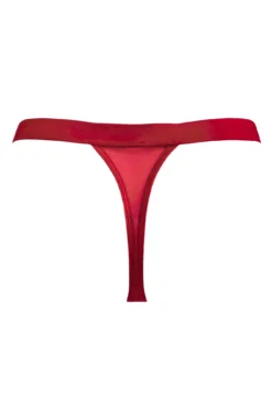India Embroidery Thong - Red -Curve by Lingerie 301152 20221128130500