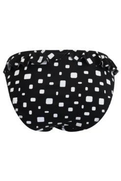 Cascade Frill Brief - Black/White -Curve by Lingerie 301337 20230328140000