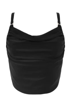 Mykonos Cowl Neck Underwired Top - Black 16 Mykonos Cowl Neck Underwired Top - Black -Curve by Lingerie 301466 20230214091600