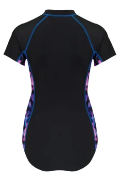 Energy Short Sleeved Zip Front Paddle Swimsuit - Tie Dye -Curve by Lingerie 301818 20221205151900