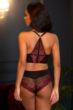 J'Adore Front Fastening Bralette - Black/Pink -Curve by Lingerie 304921 20230526165900