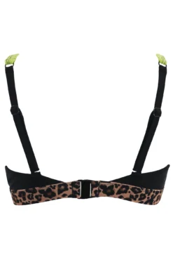 Palm Springs Colour Block Non Wired Triangle Top - Black/Lime -Curve by Lingerie 305446 20230105132200