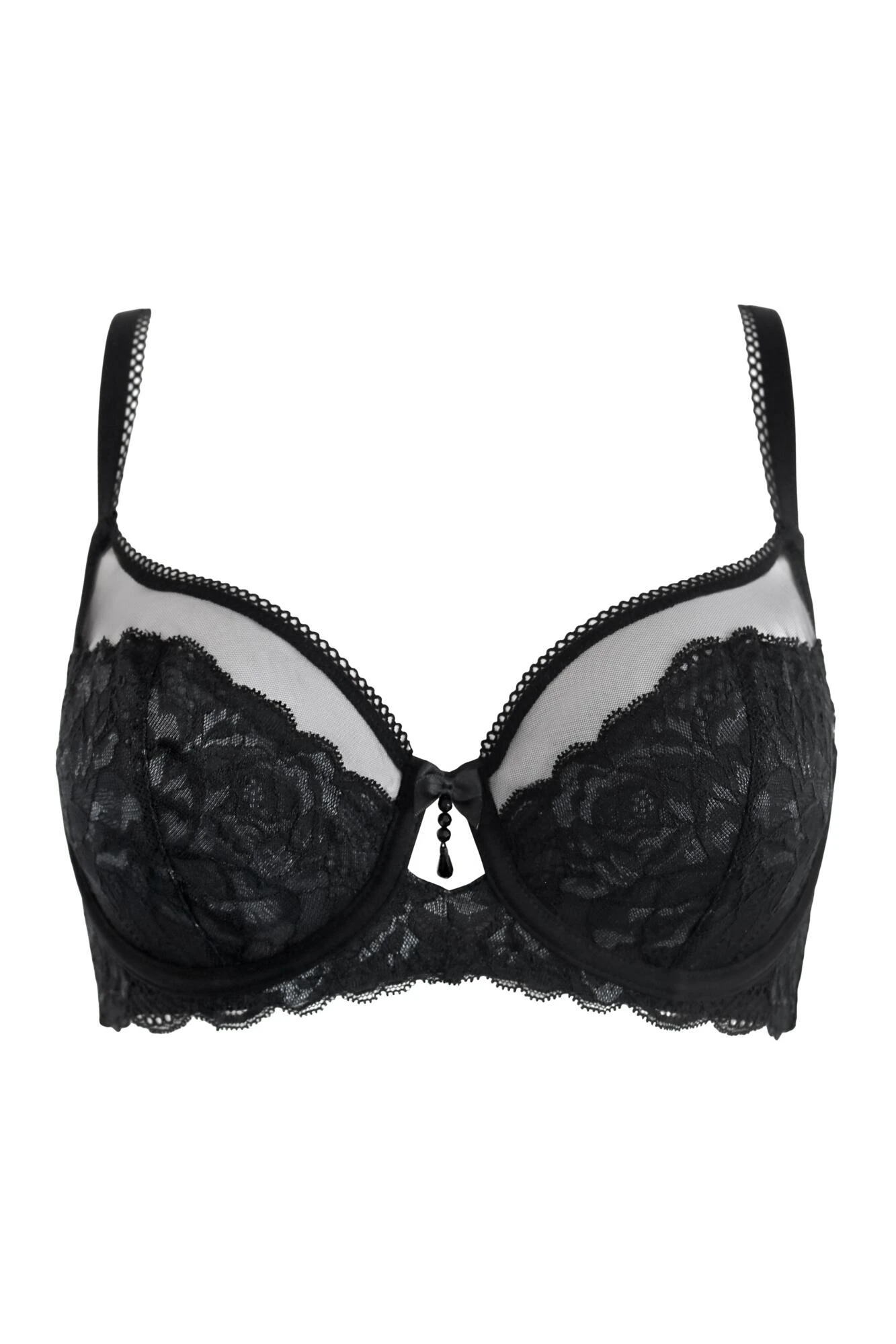 Ooo La La Non-Padded Underwired Bra - Black/Slate 4 Ooo La La Non-Padded Underwired Bra - Black/Slate - Image 4
