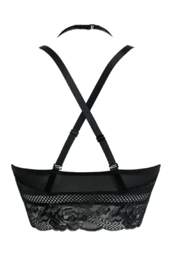 Ooo La La Front Fastening Bralette - Black/Slate -Curve by Lingerie 307186 20230111130100