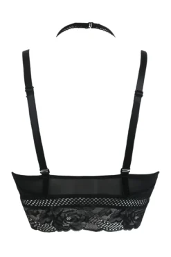 Ooo La La Front Fastening Bralette - Black/Slate -Curve by Lingerie 307187 20230111130100