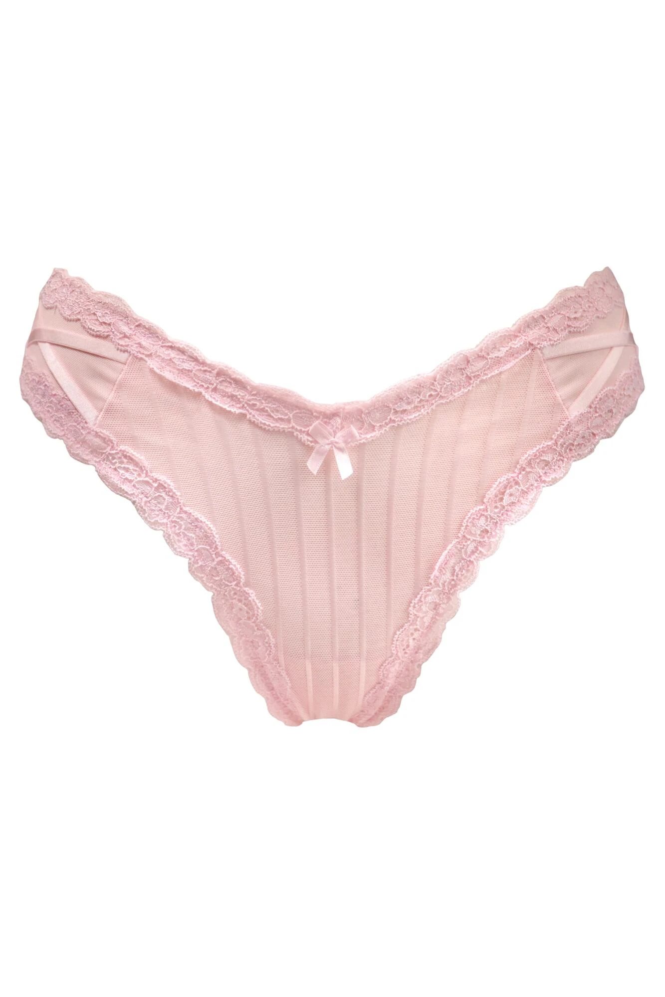 Luxe Linear V Shaped Brazilian Brief - Soft Pink 6 Luxe Linear V Shaped Brazilian Brief - Soft Pink - Image 6