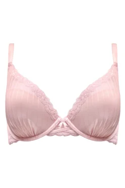 Luxe Linear Lightly Padded Bra - Soft Pink -Curve by Lingerie 307247 20230215132400