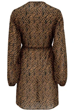 Recycled Chiffon Tie Sleeve Kimono - Gold Chain 13 Recycled Chiffon Tie Sleeve Kimono - Gold Chain -Curve by Lingerie 307948 20230530093000