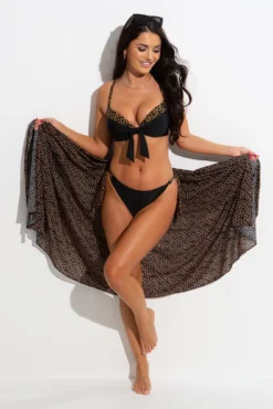 Casablanca Recycled Chiffon Multiway Sarong - Gold Chain 10 Casablanca Recycled Chiffon Multiway Sarong - Gold Chain -Curve by Lingerie 308003 20230519165000