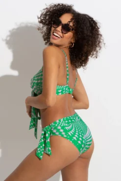 Portofino Tie Fold Over Brief - Green/Pink -Curve by Lingerie 308633 20230125124900