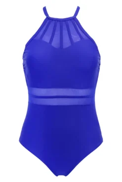 Beach Bound High Neck Swimsuit - Ultramarine 12 Beach Bound High Neck Swimsuit - Ultramarine -Curve by Lingerie 308689 20230605131800