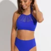 Space High Leg High Waist Control Brief - Ultramarine