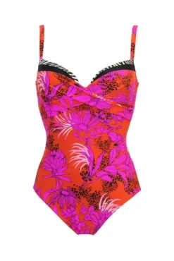 In The Mix Lightly Padded Underwired Swimsuit - Animal Mix -Curve by Lingerie 311822 20230302120200