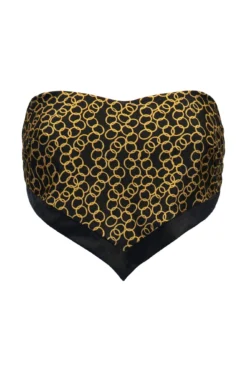 Casablanca Underwired Removable Straps Scarf Top - Gold Chain -Curve by Lingerie 311973 20230530091700