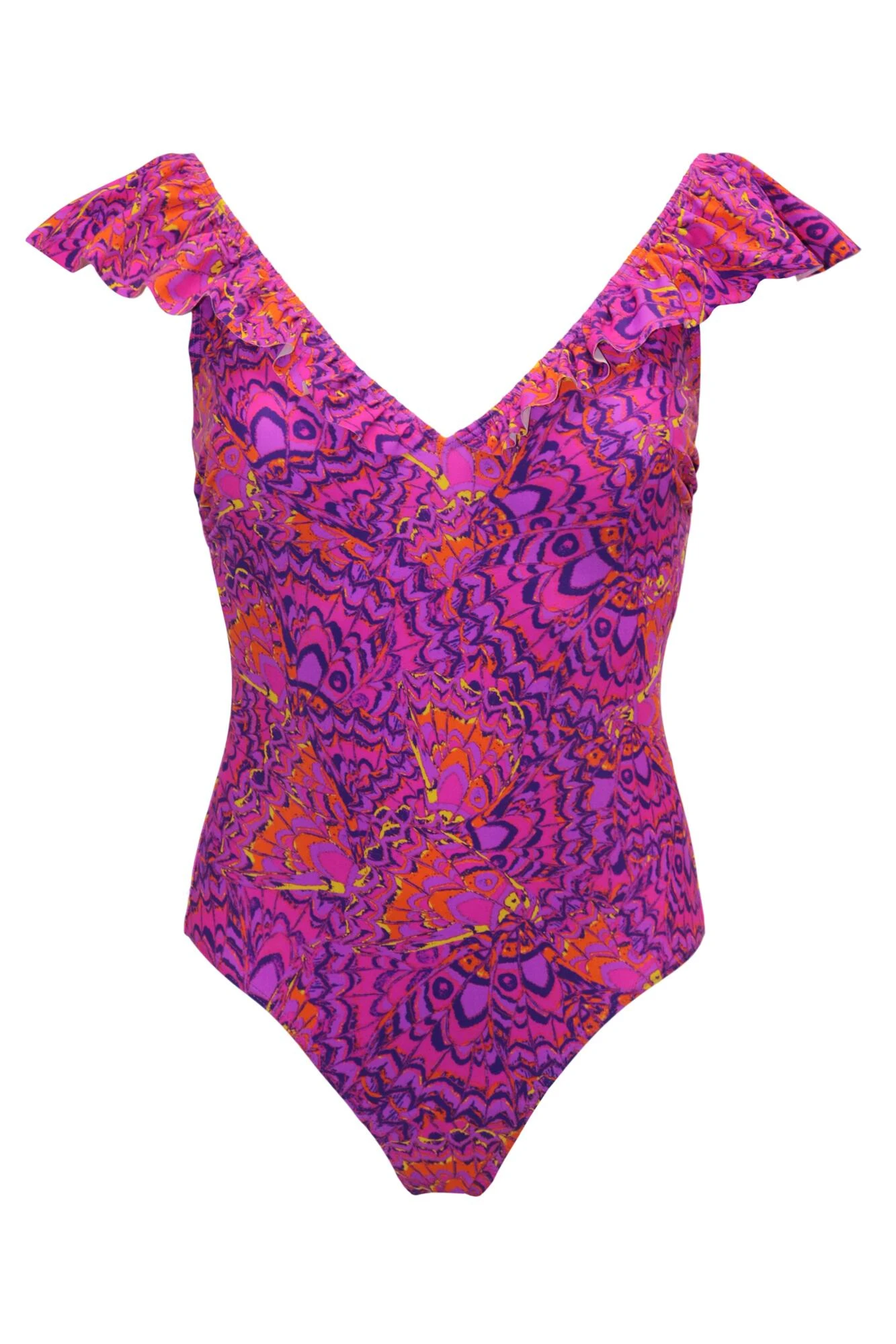 Bermuda Frill Tummy Control Swimsuit - Multi 5 Bermuda Frill Tummy Control Swimsuit - Multi - Image 5