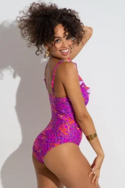 Bermuda Frill Tummy Control Swimsuit - Multi 9 Bermuda Frill Tummy Control Swimsuit - Multi -Curve by Lingerie 312505 20230316152500