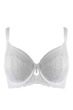 Ooo La La Non-Padded Underwired Bra - White -Curve by Lingerie 313228 20230404104200