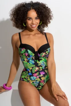St Lucia Padded Underwired Swimsuit - Tropical -Curve by Lingerie 314135 20230606172800